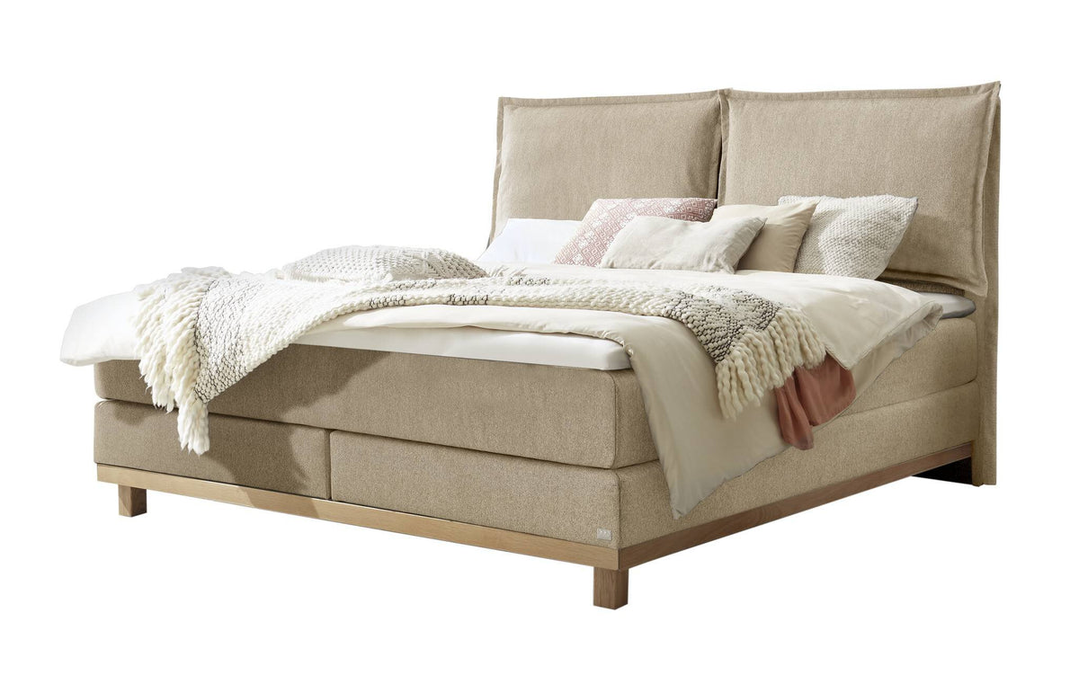 Hasena Zamora Boxspringbett – 140 x 200 cm, Glamour-Top, Pace sand