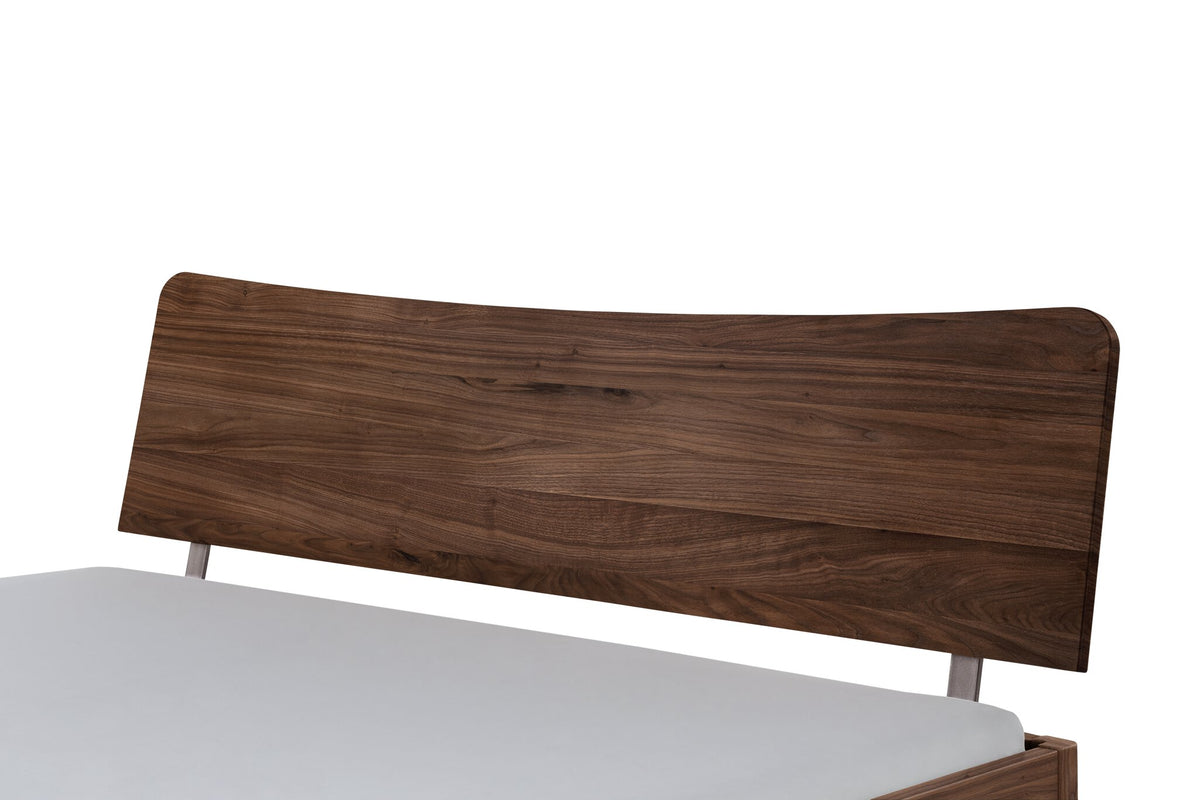 Hasena Wave Kopfteil – 140 cm, Nussbaum, geölt