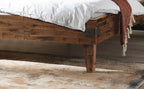 Hasena Aloa Massivholzbett – 100 x 200 cm, 20 cm, Akazie Vintage grey, lackiert
