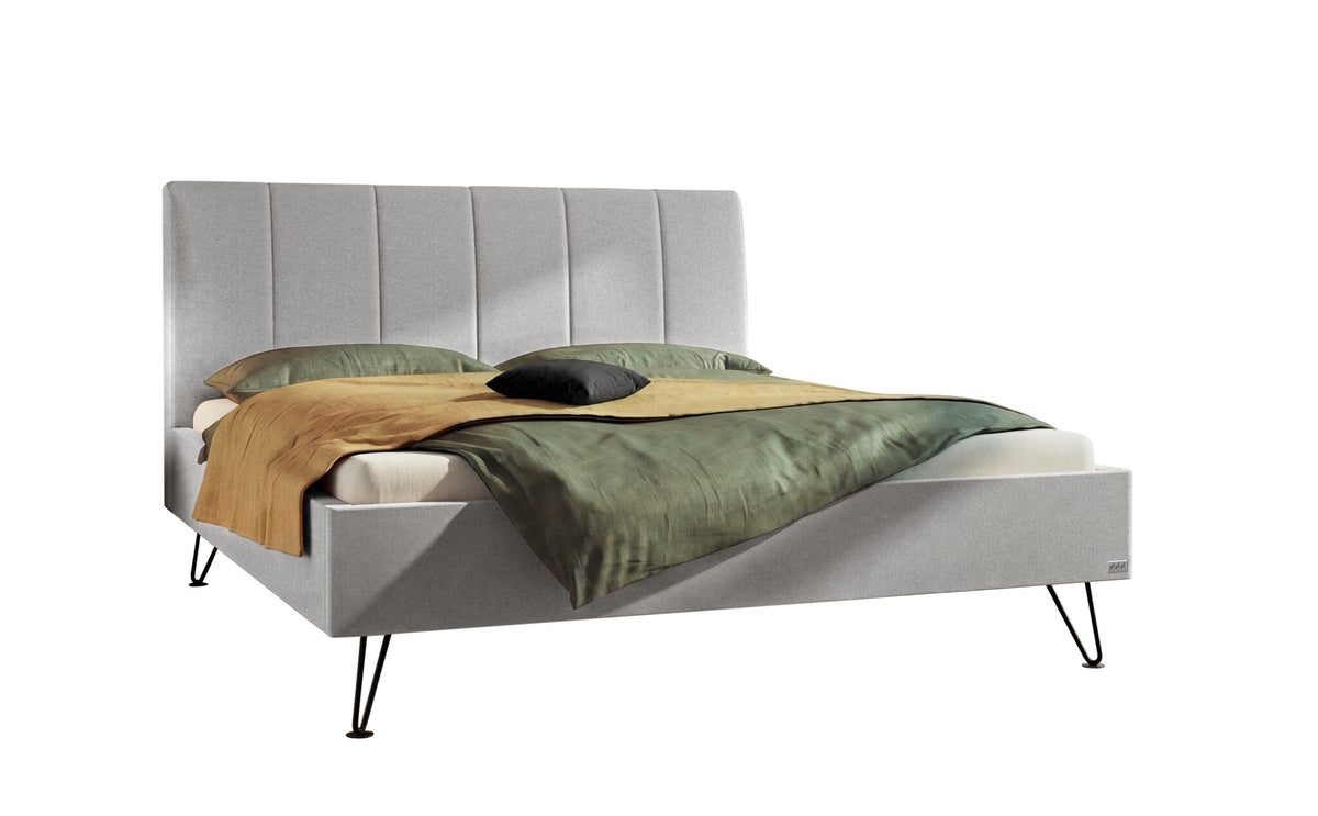 Hasena Noelia Polsterbett – 140 x 200 cm, Pace light grey
