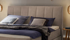 Hasena Fernanda Boxspringbett – 160 x 200 cm, Glamour-Top, Pace grey