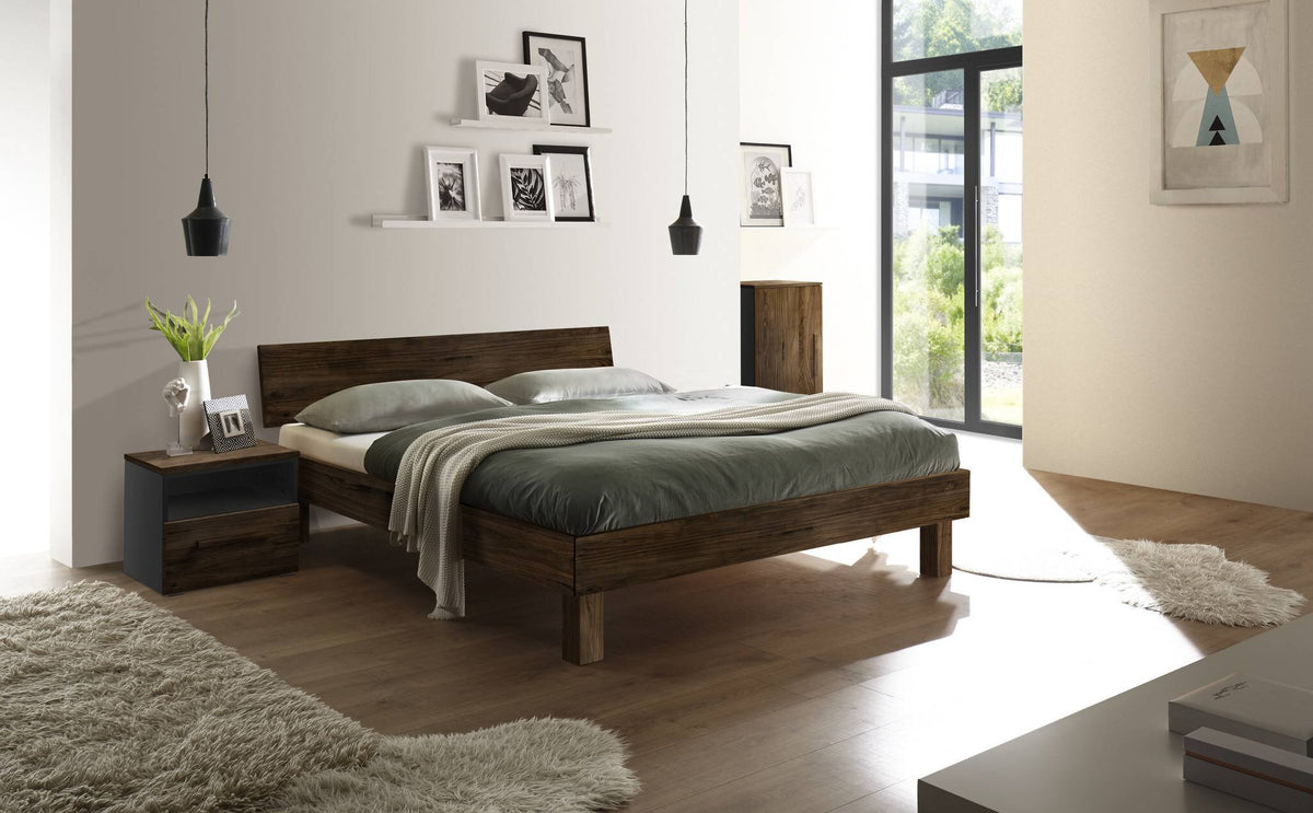 Hasena Forti Bettgestell – 90 x 200 cm, 25 cm, Nussbaum, geölt