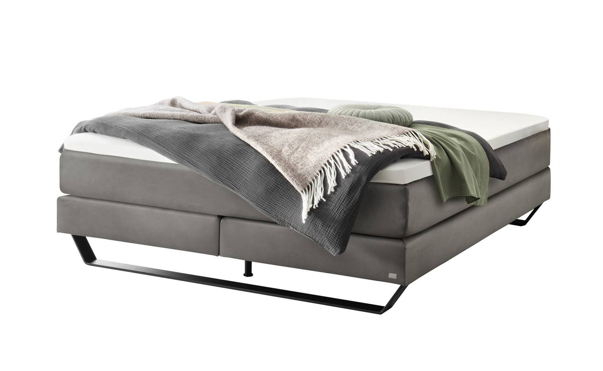 Hasena Julieta Boxspringbett – 140 x 200 cm, Glamour-Top, Monet steel