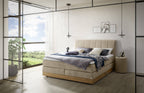 Hasena Pedrosa Boxspringbett mit Stauraum – 180 x 200 cm, Glamour-Top, Pace sand