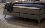Hasena Fernanda Boxspringbett – 140 x 200 cm, Elegance-Top, Pace light grey
