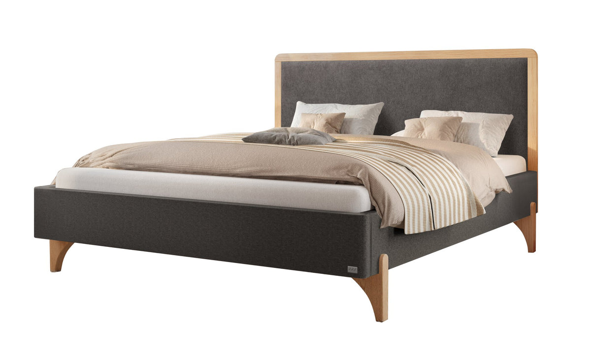 Hasena Aurelia Polsterbett – 140 x 200 cm, 20 cm, Pace grey