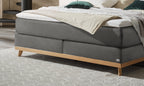 Hasena Imelda Boxspringbett – 140 x 200 cm, Elegance-Top, Pace light grey
