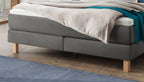 Hasena Carlota Boxspringbett – 140 x 200 cm, Elegance-Top, Monet steel