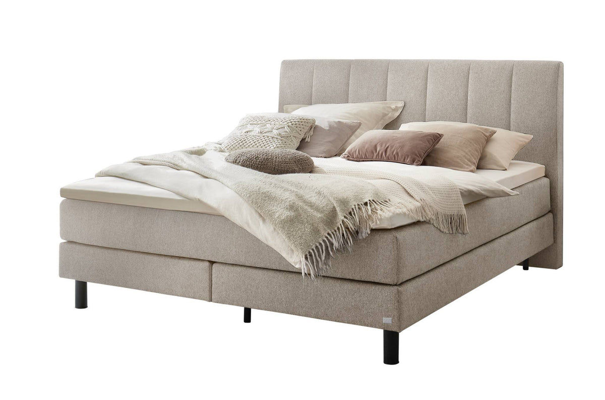 Hasena Donna Boxspringbett – 140 x 200 cm, Glamour-Top, Pace sand