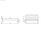 Hasena Rocco Bettgestell – 120 x 200 cm, 20 cm, Weiss