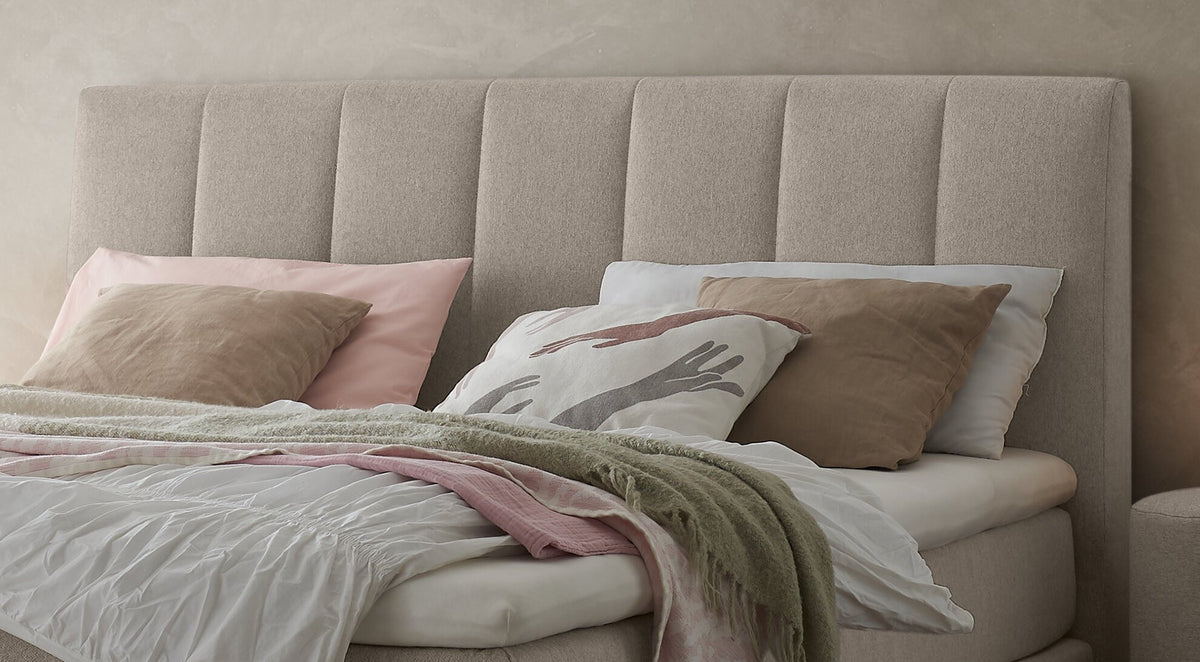 Hasena Reina Boxspringbett – 140 x 200 cm, Elegance-Top, Pace grey