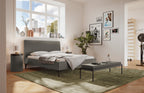 Hasena Carlinda Polsterbett – 140 x 200 cm, 25 cm, Pace grey