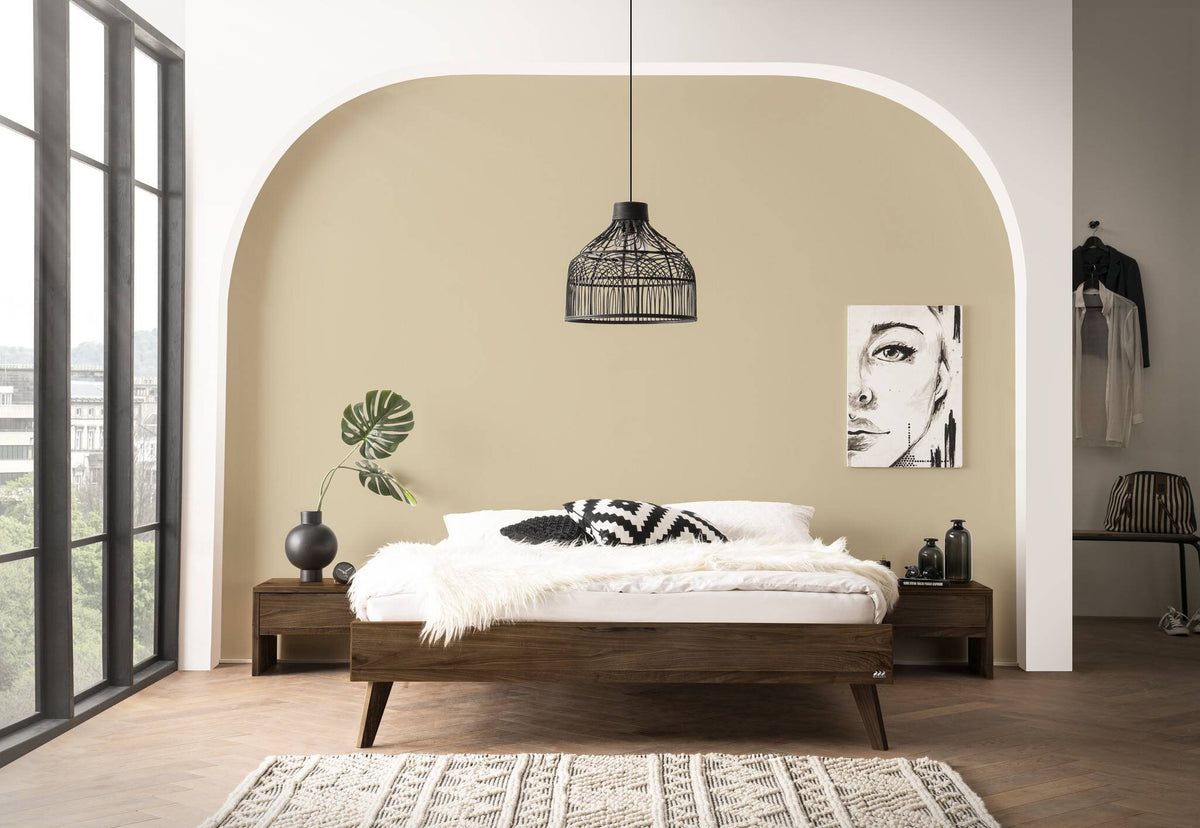 Hasena Iseo Massivholzbett – 90 x 200 cm, 25 cm, Nussbaum, geölt