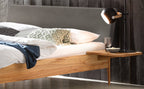 Hasena Fanano Bett mit Polsterkopfteil – 160 x 200 cm, 25 cm, Eiche bright, geölt