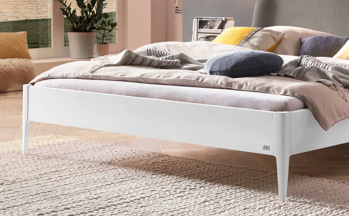 Hasena Pienza Bett mit Polsterkopfteil – 160 x 200 cm, 20 cm, Eiche bright, geölt