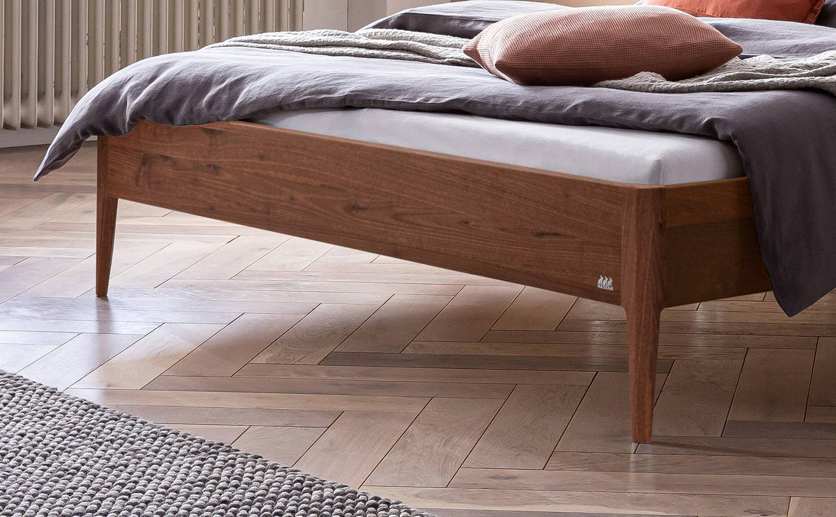 Hasena Pistoia Bett mit Polsterkopfteil – 160 x 200 cm, 25 cm, MDF weiss deckend, lackiert