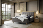 Hasena Solara Boxspringbett – 140 x 200 cm, Lovely-Top, Pace grey