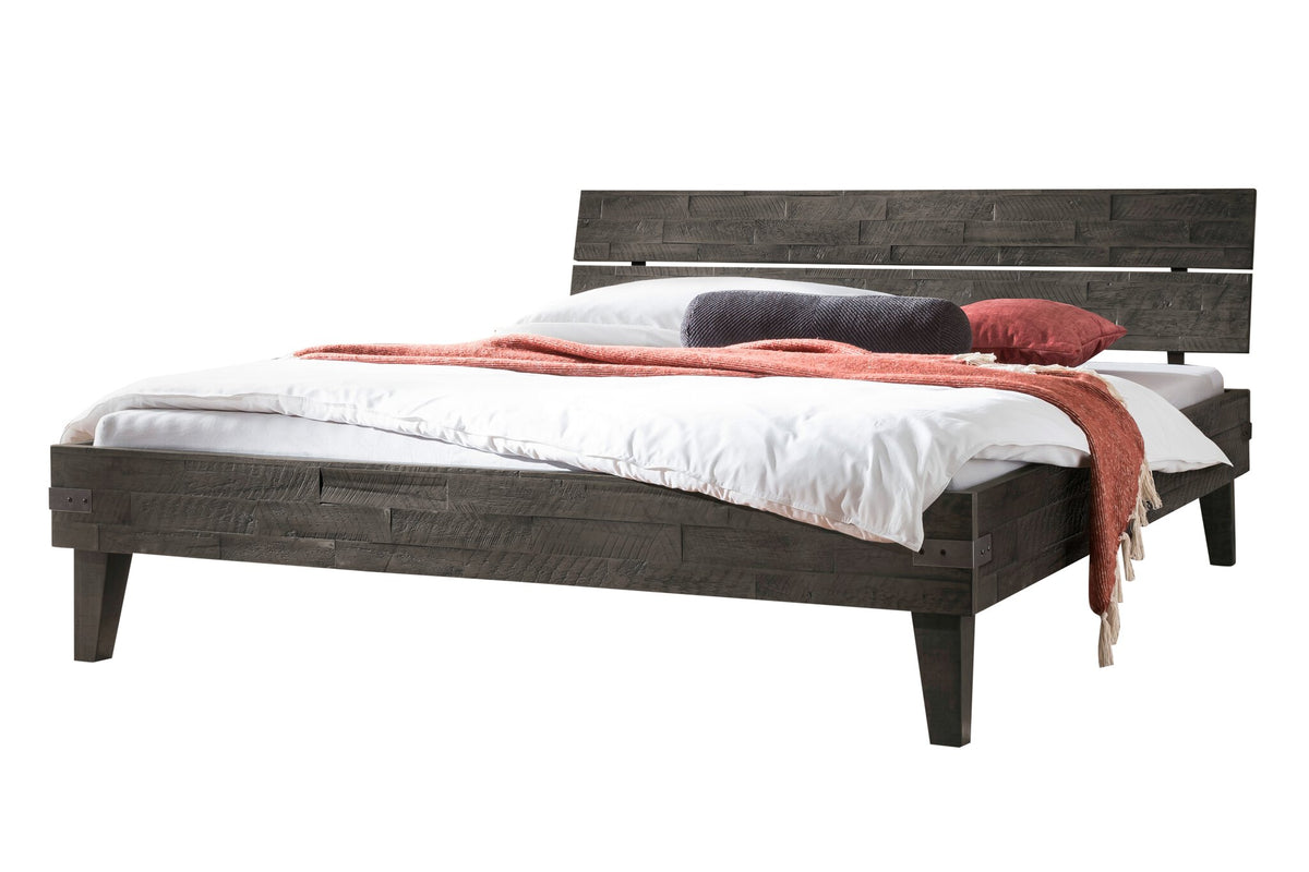 Hasena Aloa Massivholzbett – 90 x 200 cm, 20 cm, Akazie Vintage grey, lackiert