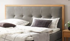Hasena Alba Boxspringbett mit Stauraum – 160 x 200 cm, Elegance-Top, Monet steel