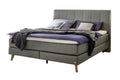 Hasena Fernanda Boxspringbett – 140 x 200 cm, Glamour-Top, Monet steel