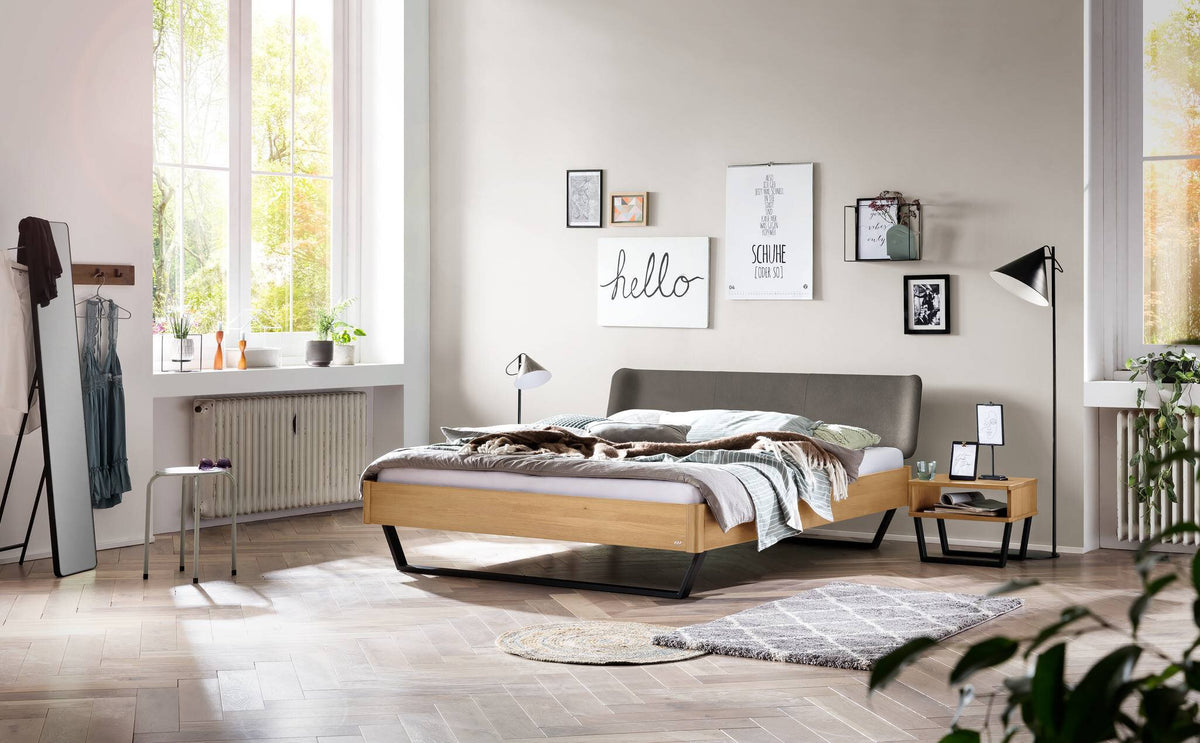Hasena Glyn Bettfüsse – 140 cm, 25 cm, Buche weiss deckend, lackiert