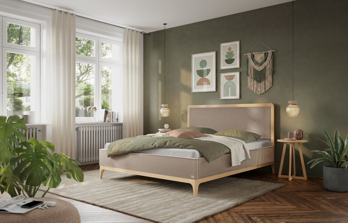 Hasena Soledad Polsterbett – 160 x 200 cm, Pace sand