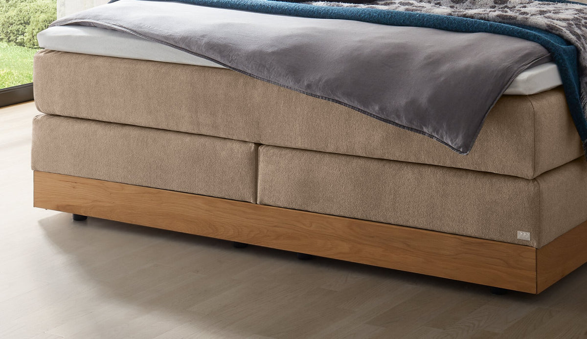 Hasena Pedrosa Boxspringbett mit Stauraum – 180 x 200 cm, Lovely-Top, Pace light grey