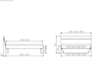 Hasena Romeo Bettgestell – 180 x 200 cm, 20 cm, MDF weiss deckend, lackiert
