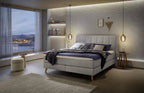 Hasena Fernanda Boxspringbett – 140 x 200 cm, Lovely-Top, Pace light grey