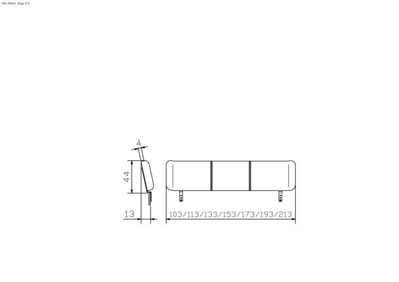 Hasena Boga Polsterkopfteil – 140 cm, Tocco white