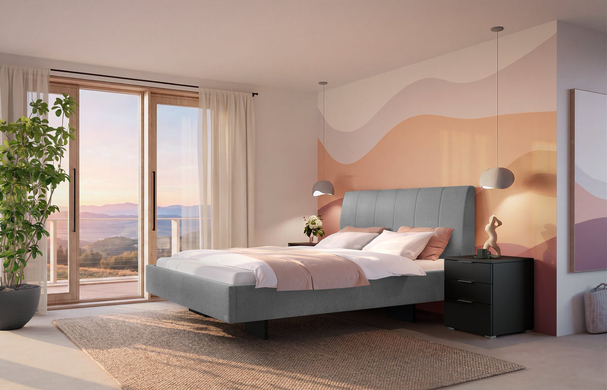 Hasena Camila Polsterbett – 160 x 200 cm, Pace light grey