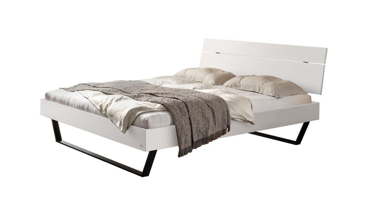Hasena Romeo Bettgestell – 140 x 200 cm, 20 cm, MDF weiss deckend, lackiert