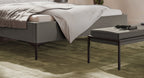 Hasena Carlinda Polsterbett – 160 x 200 cm, 25 cm, Pace light grey