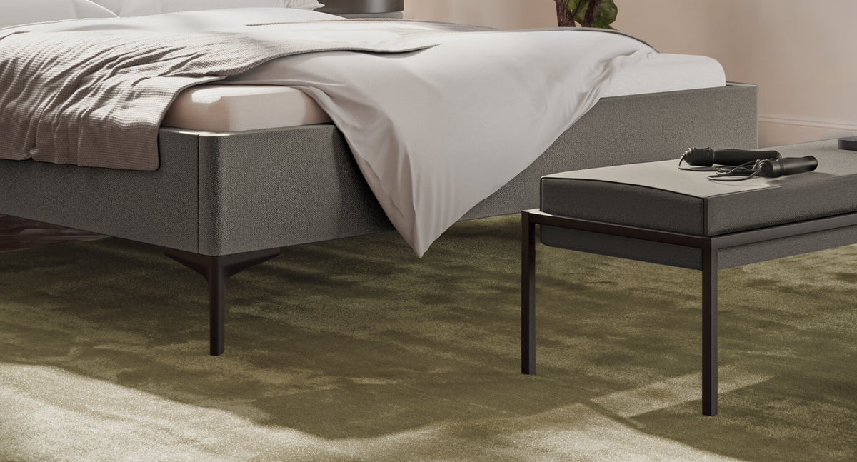 Hasena Carlinda Polsterbett – 160 x 200 cm, 25 cm, Pace light grey