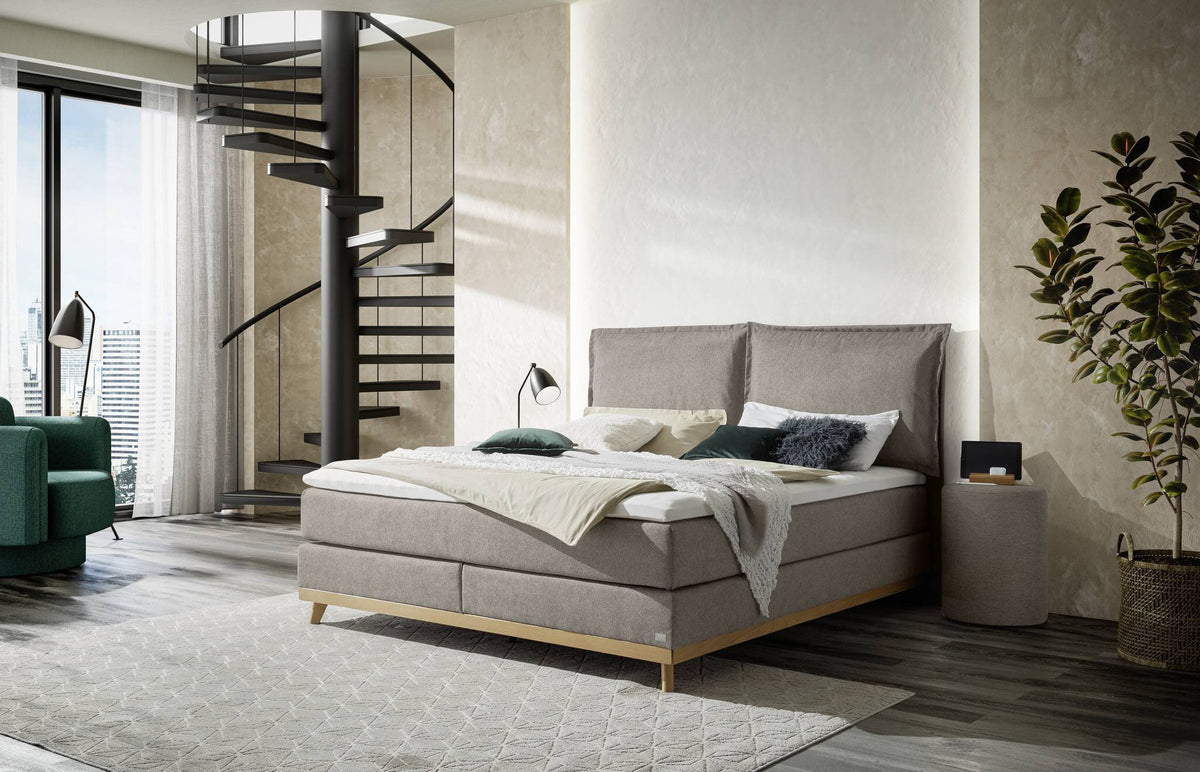 Hasena Imelda Boxspringbett – 140 x 200 cm, Lovely-Top, Pace grey
