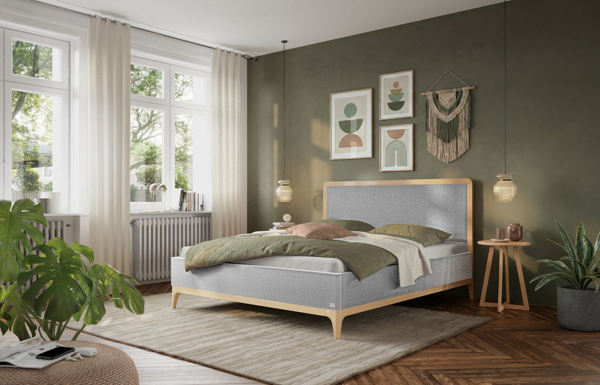 Hasena Soledad Polsterbett – 160 x 200 cm, Pace light grey