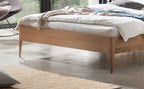 Hasena Fanano Bett mit Polsterkopfteil – 160 x 200 cm, 20 cm, Wildbuche natur, geölt