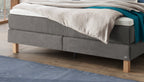 Hasena Carlota Boxspringbett – 140 x 200 cm, Elegance-Top, Pace grey