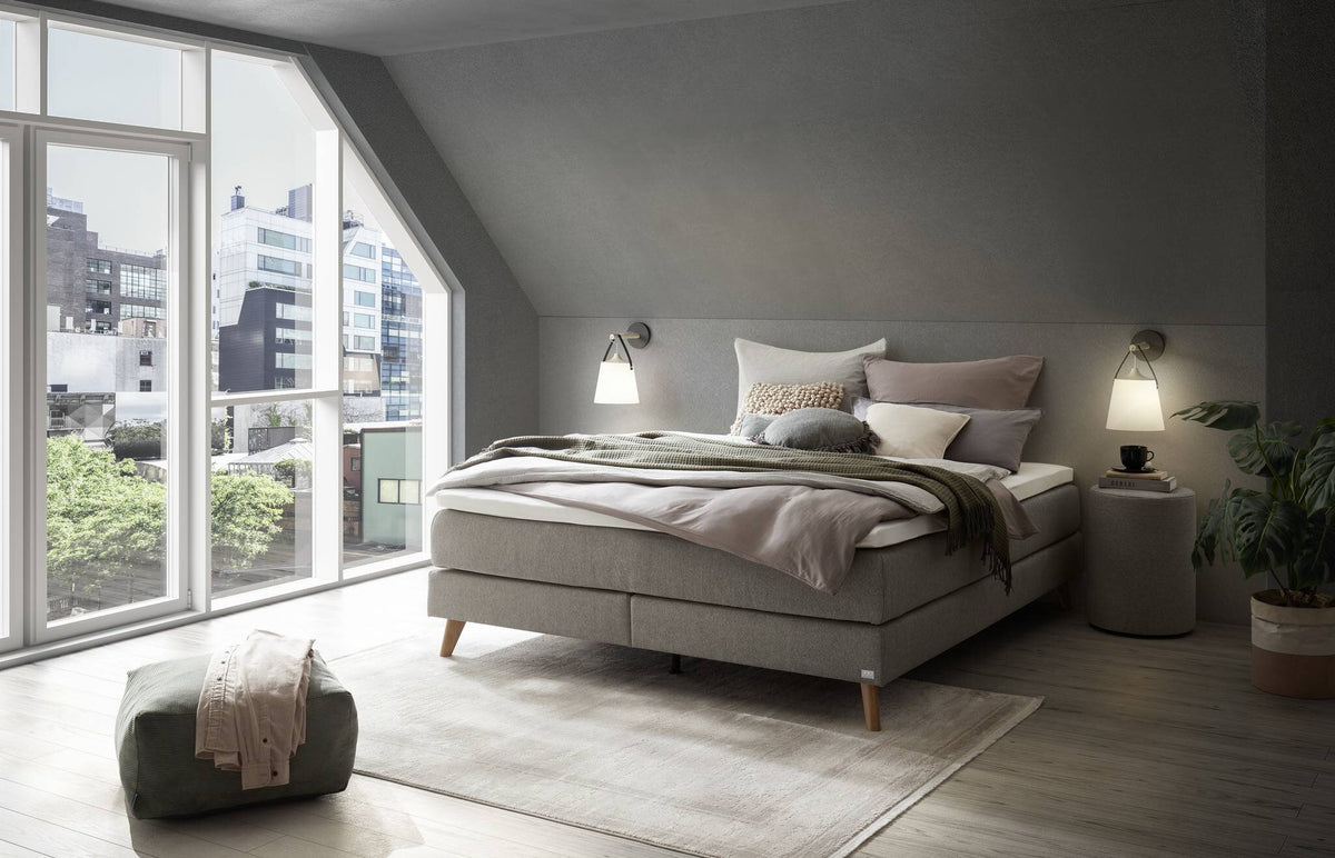 Hasena Beatriz Boxspringbett – 140 x 200 cm, Lovely-Top, Pace grey