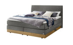 Hasena Pedrosa Boxspringbett mit Stauraum – 160 x 200 cm, Glamour-Top, Monet steel