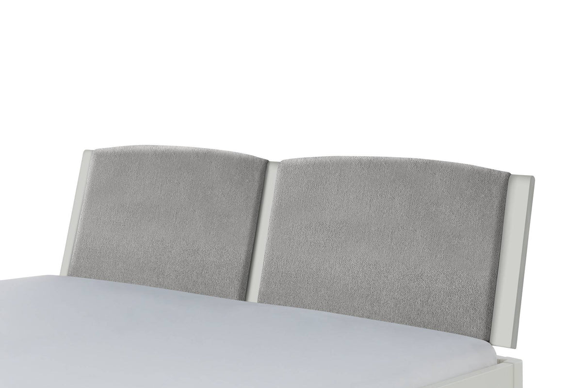 Hasena Comfy Polsterkopfteil – 140 cm, MDF weiss deckend, lackiert, 840-Pace light grey