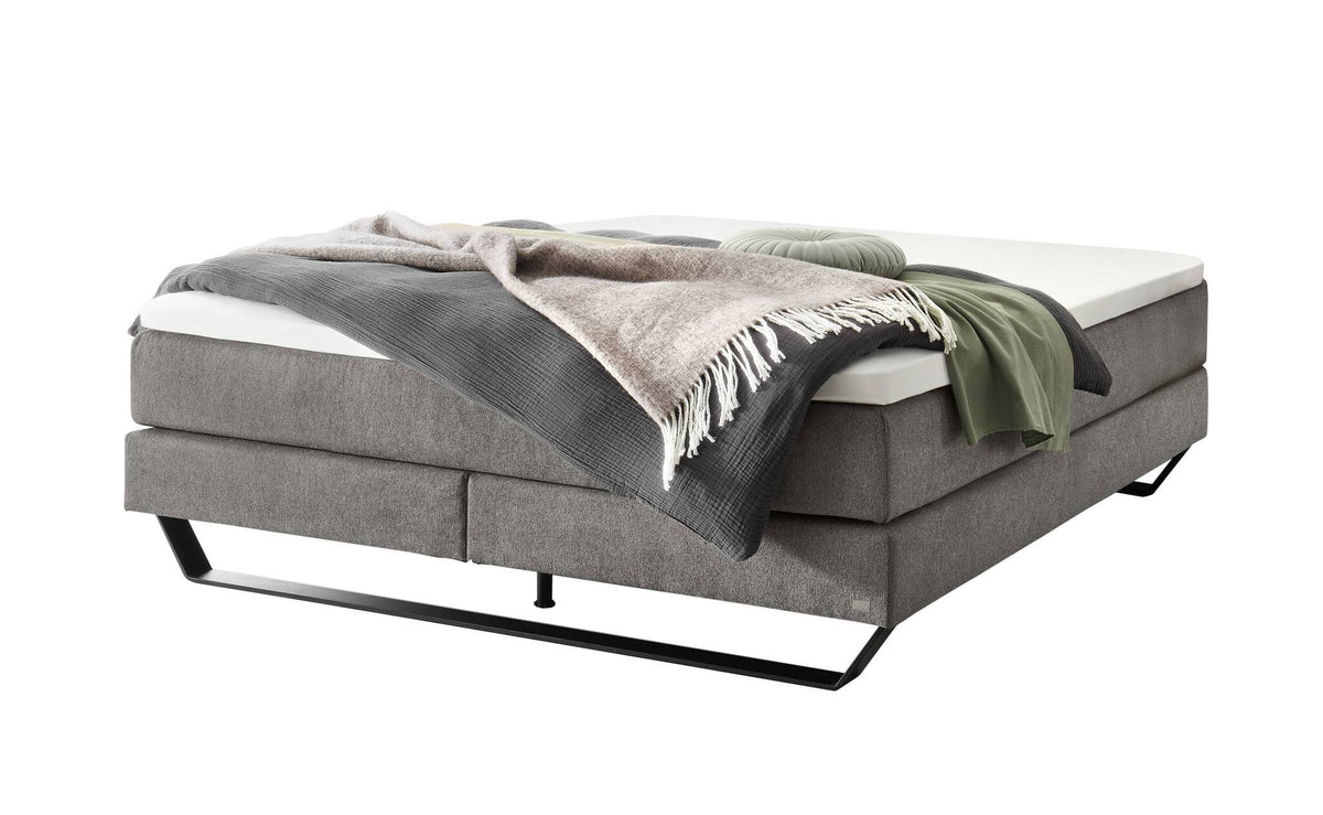 Hasena Julieta Boxspringbett – 140 x 200 cm, Glamour-Top, Pace grey