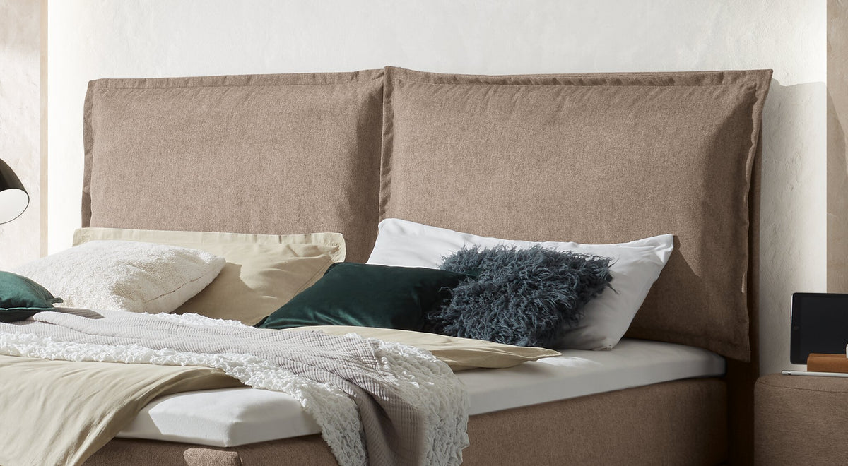 Hasena Imelda Boxspringbett – 160 x 200 cm, Glamour-Top, Pace grey