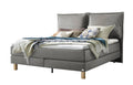 Hasena Bonita Boxspringbett – 140 x 200 cm, Glamour-Top, Monet steel