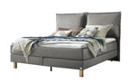 Hasena Bonita Boxspringbett – 140 x 200 cm, Glamour-Top, Monet steel