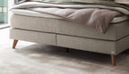 Hasena Beatriz Boxspringbett – 140 x 200 cm, Elegance-Top, Pace light grey