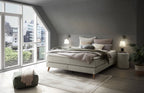 Hasena Beatriz Boxspringbett – 140 x 200 cm, Lovely-Top, Pace light grey