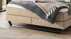Hasena Julieta Boxspringbett – 140 x 200 cm, Elegance-Top, Pace sand