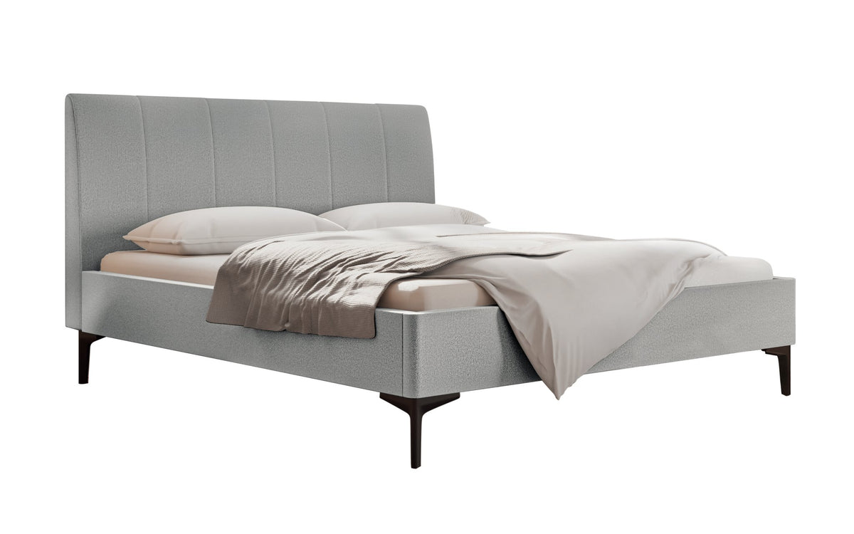 Hasena Carlinda Polsterbett – 140 x 200 cm, 20 cm, Pace light grey