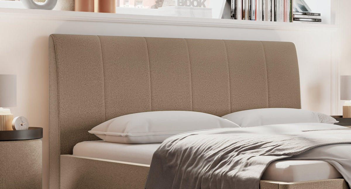 Hasena Carlinda Polsterbett – 160 x 200 cm, 25 cm, Pace grey